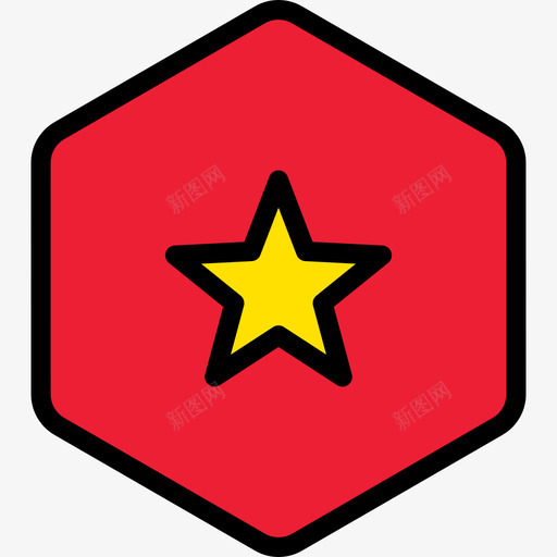 越南旗帜收藏5六边形图标svg_新图网 https://ixintu.com 六边形 旗帜收藏5 越南