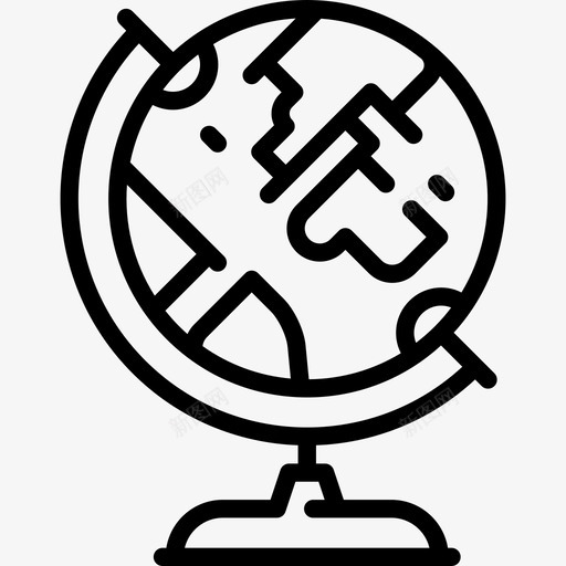 地理知识线性图标svg_新图网 https://ixintu.com 地理 知识 线性