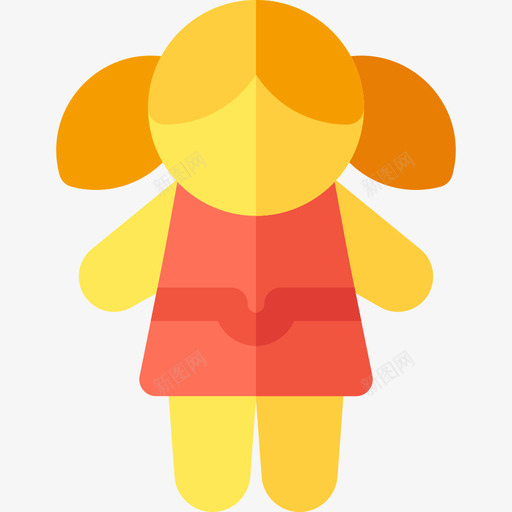 洋娃娃玩具9扁平图标svg_新图网 https://ixintu.com 扁平 洋娃娃 玩具9