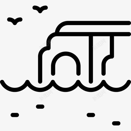 海底洞穴景观20线性图标svg_新图网 https://ixintu.com 景观20 海底洞穴 线性
