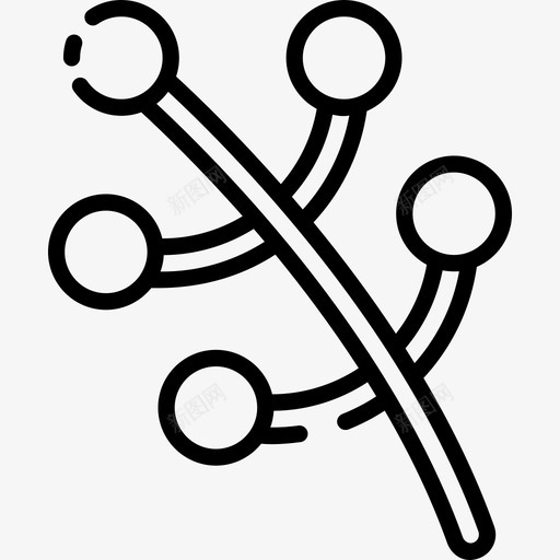 直形弹簧6分支图标svg_新图网 https://ixintu.com 直形弹簧6分支