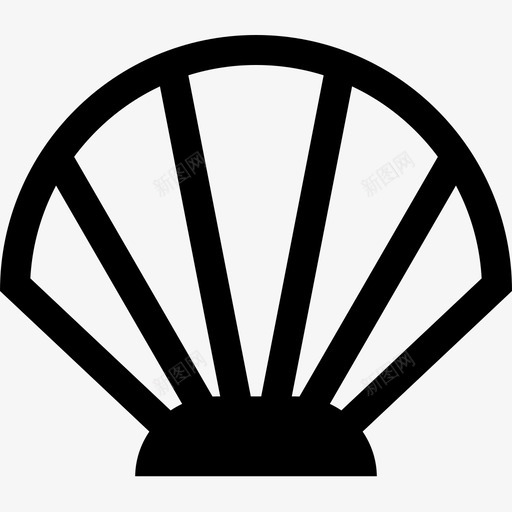 扇贝海洋生物5线状图标svg_新图网 https://ixintu.com 扇贝 海洋生物5 线状