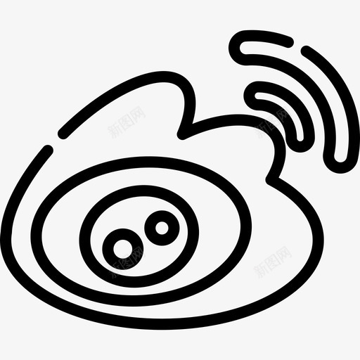 微博社交媒体27直系图标svg_新图网 https://ixintu.com 微博 直系 社交媒体27