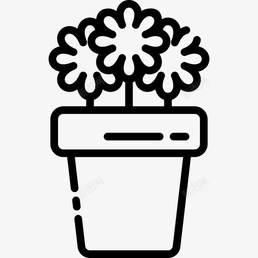 花春6线形图标svg_新图网 https://ixintu.com 春6 线形 花