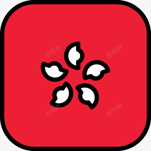 香港旗帜收集6圆形广场图标svg_新图网 https://ixintu.com 中华人民共和国香港特别行政区 中国香港 圆形广场 旗帜收集6 香港