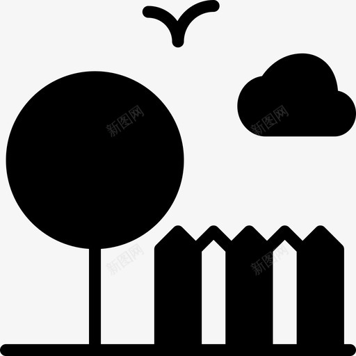 公园城市景观3填充图标svg_新图网 https://ixintu.com 公园 城市景观3 填充