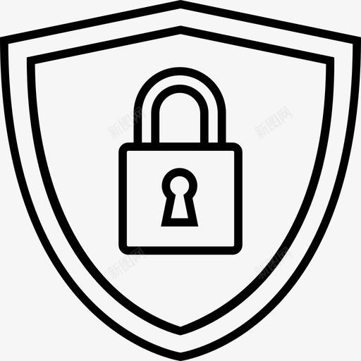 安全锁挂锁安全图标svg_新图网 https://ixintu.com 安全 安全锁 屏蔽 挂锁 锁线