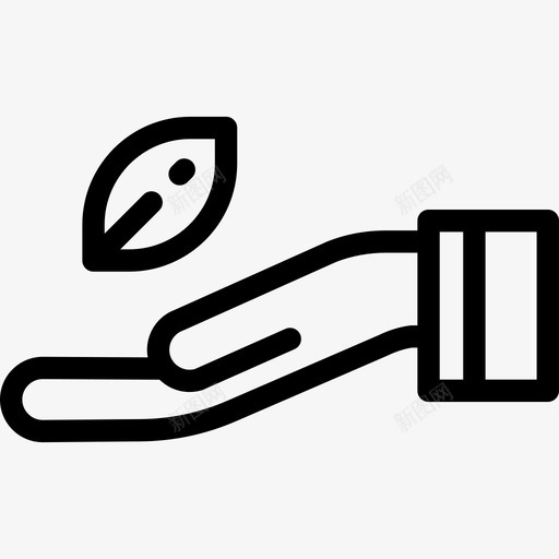 叶生态环境2线性图标svg_新图网 https://ixintu.com 叶 生态环境2 线性