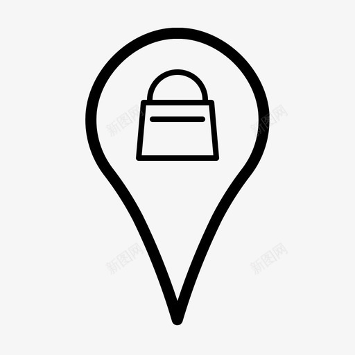 商店位置市场地点图标svg_新图网 https://ixintu.com 商店 商店位置 地图位置 地点 市场