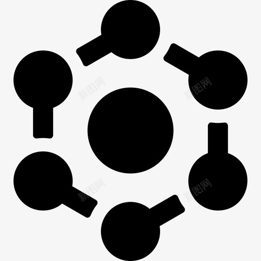 苯化学4填充图标svg_新图网 https://ixintu.com 化学4 填充 苯