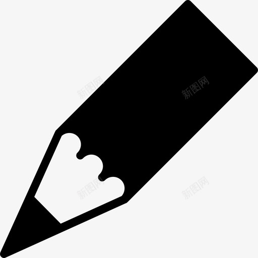 铅笔平面工具2实心图标svg_新图网 https://ixintu.com 实心 平面设计工具2 铅笔