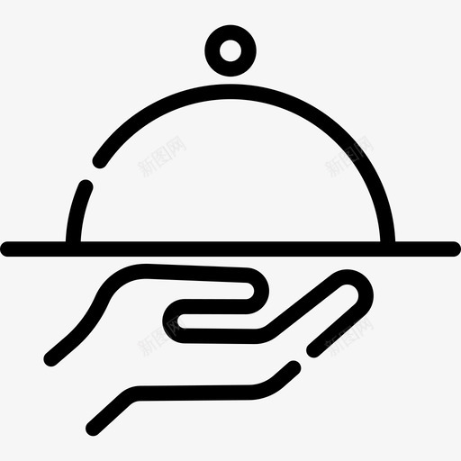 托盘7号餐厅线性图标svg_新图网 https://ixintu.com 7号餐厅 托盘 线性