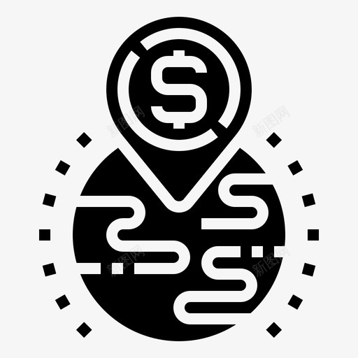 投资金融全球图标svg_新图网 https://ixintu.com 众筹铭文 全球 利润 投资 金融