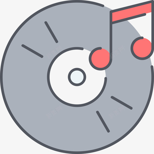 CD音乐10彩色图标svg_新图网 https://ixintu.com CD 彩色 音乐10
