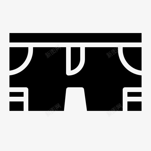 短裤时装服装图标svg_新图网 https://ixintu.com 时装 服装 服装套装 短裤 裤子