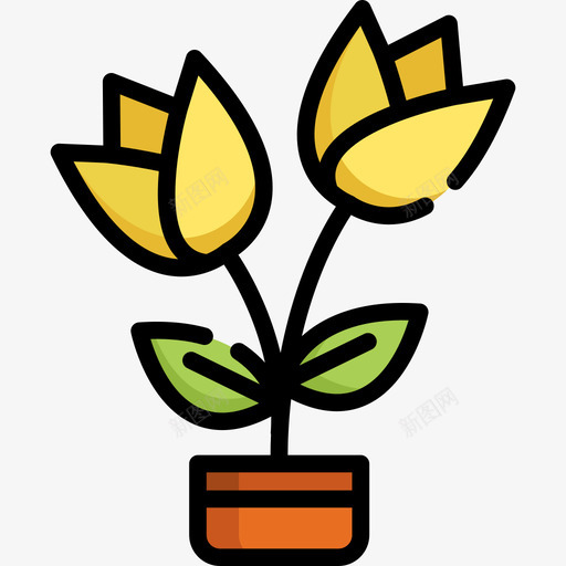 花复活节10线形颜色图标svg_新图网 https://ixintu.com 复活节10 线形颜色 花