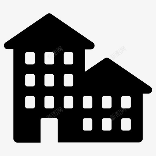 房屋建筑物住宅图标svg_新图网 https://ixintu.com 住宅 别墅 城市办公楼 建筑物 房产 房屋 房屋公寓 摩天大楼