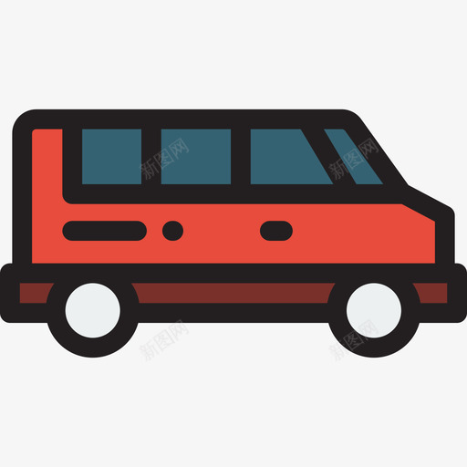 厢式货车10号运输机线性颜色图标svg_新图网 https://ixintu.com 10号运输机 厢式货车 线性颜色