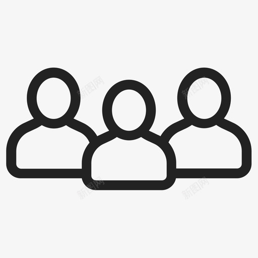 人社区团体图标svg_新图网 https://ixintu.com 个人 人 团体 团队 社区