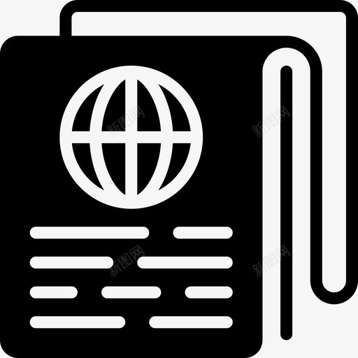 新闻报纸新闻媒体2填充图标svg_新图网 https://ixintu.com 填充 新闻媒体2 新闻报纸