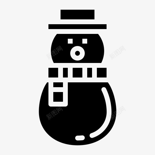 雪人寒冷冬天图标svg_新图网 https://ixintu.com 冬天 圣诞节 寒冷 雪人