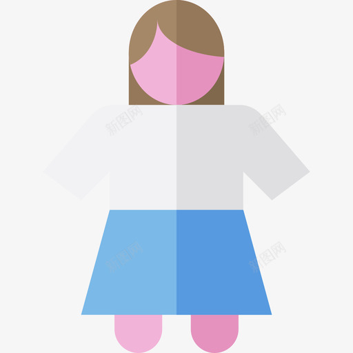 洋娃娃玩具6扁平图标svg_新图网 https://ixintu.com 扁平 洋娃娃 玩具6