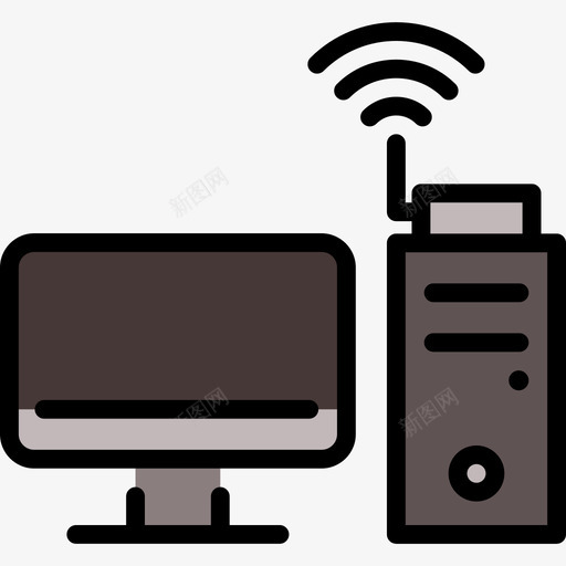 Wifi信号通信和媒体3线性彩色图标svg_新图网 https://ixintu.com Wifi信号 线性彩色 通信和媒体3