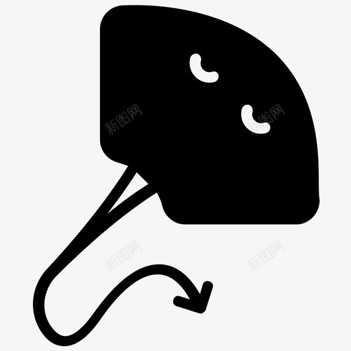 黄貂鱼鱼比目鱼图标svg_新图网 https://ixintu.com 比目鱼 海产食品 章鱼字形图标 蝠鲼 贝类 鱼 黄貂鱼 龙虾