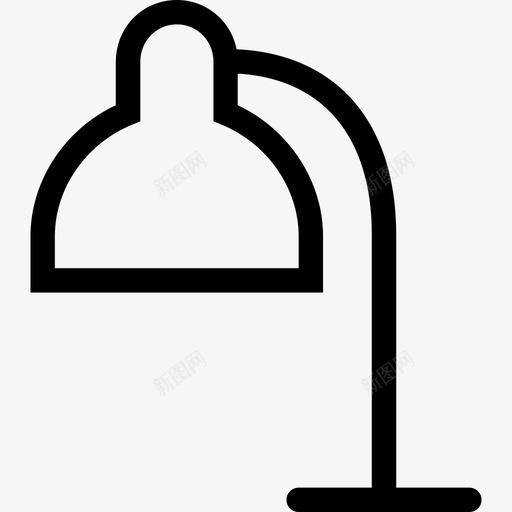 台灯家用电器和家具直线型图标svg_新图网 https://ixintu.com 台灯 家用电器和家具 直线型