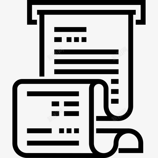 发票业务20直线图标svg_新图网 https://ixintu.com 业务20 发票 直线