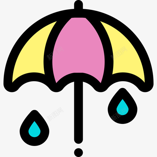 伞弹簧9线型颜色图标svg_新图网 https://ixintu.com 伞 弹簧9 线型颜色