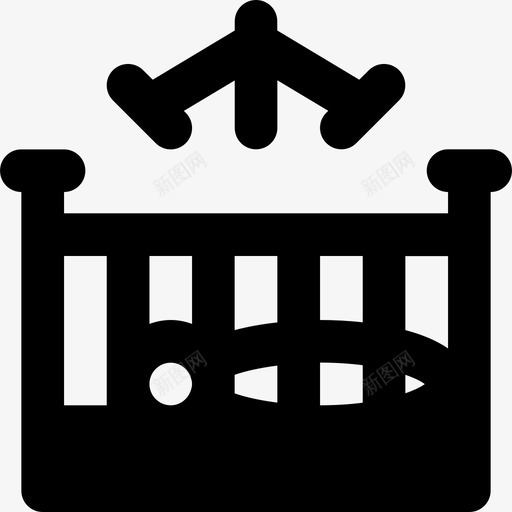 婴儿床婴儿18实心图标svg_新图网 https://ixintu.com 婴儿18 婴儿床 实心
