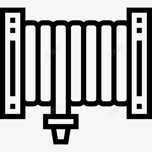 消防水龙带3号线性图标svg_新图网 https://ixintu.com 消防水龙带3号 线性