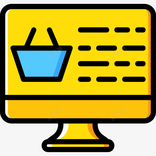 网店送货5黄色图标svg_新图网 https://ixintu.com 网店 送货5 黄色