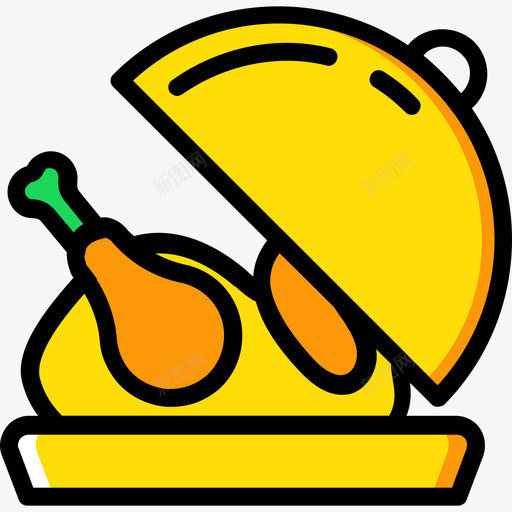 菜肴美食黄色图标svg_新图网 https://ixintu.com 美食 菜肴 黄色