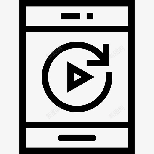 智能手机网页开发6线性图标svg_新图网 https://ixintu.com 智能手机 线性 网页设计开发6