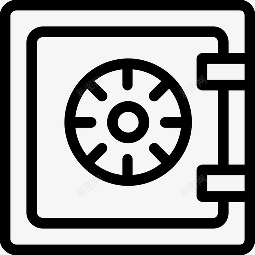保险箱安全7线性图标svg_新图网 https://ixintu.com 保险箱 安全7 线性
