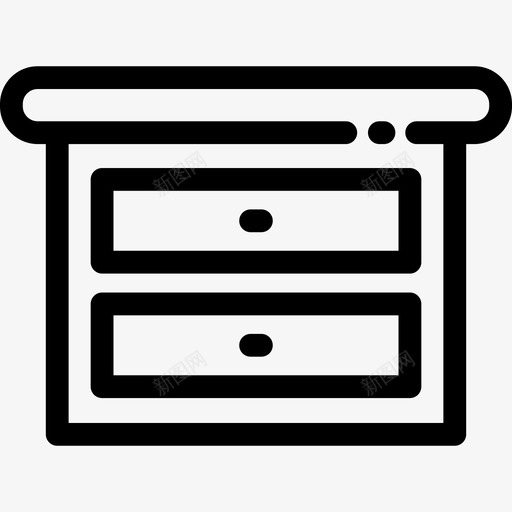 卧室家居用品12件直线型图标svg_新图网 https://ixintu.com 卧室 家居用品12件 直线型