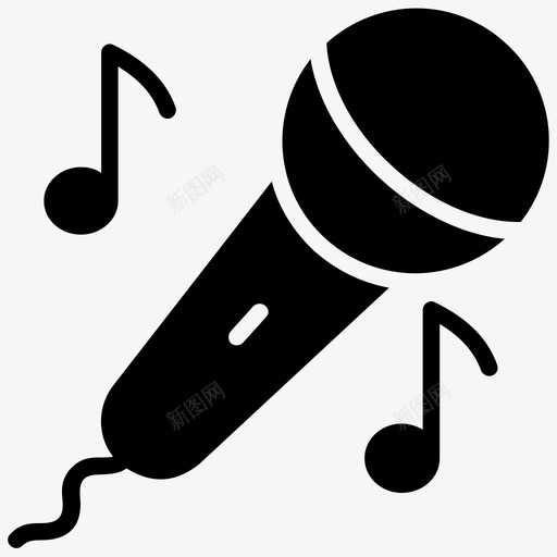 唱歌卡拉OK歌曲演唱图标svg_新图网 https://ixintu.com festajunina元素雕文图标 卡拉OK 唱歌 唱歌符号 唱歌麦克风 歌曲演唱