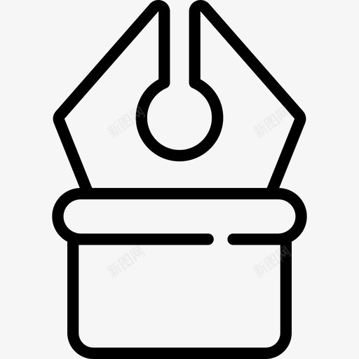 钢笔办公材料5直线图标svg_新图网 https://ixintu.com 办公材料5 直线 钢笔