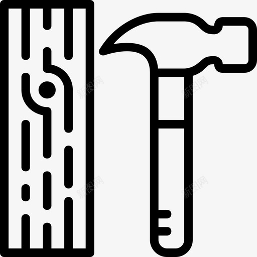 直线结构锤图标svg_新图网 https://ixintu.com 直线结构锤