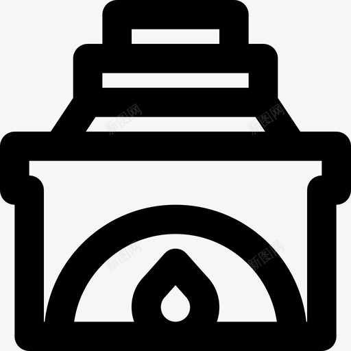 壁炉家庭9轮廓图标svg_新图网 https://ixintu.com 壁炉 家庭9 轮廓