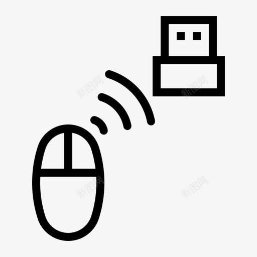 无线鼠标电脑配件图标svg_新图网 https://ixintu.com 无线鼠标 电脑配件