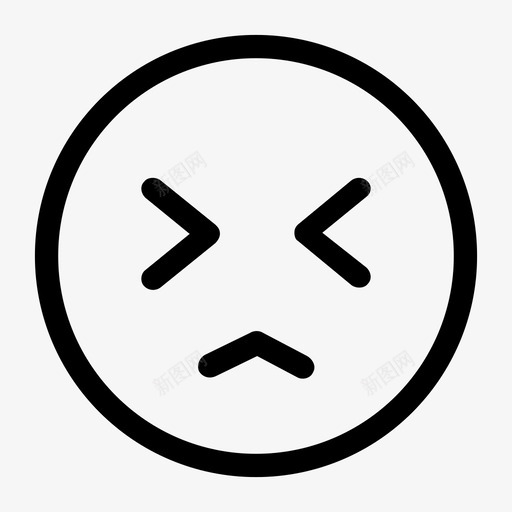 不感兴趣_44svg_新图网 https://ixintu.com 不感兴趣_44 不感兴趣 线性 简约 单色