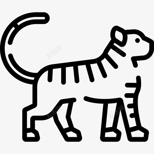 老虎动物28直系图标svg_新图网 https://ixintu.com 动物28 直系 老虎