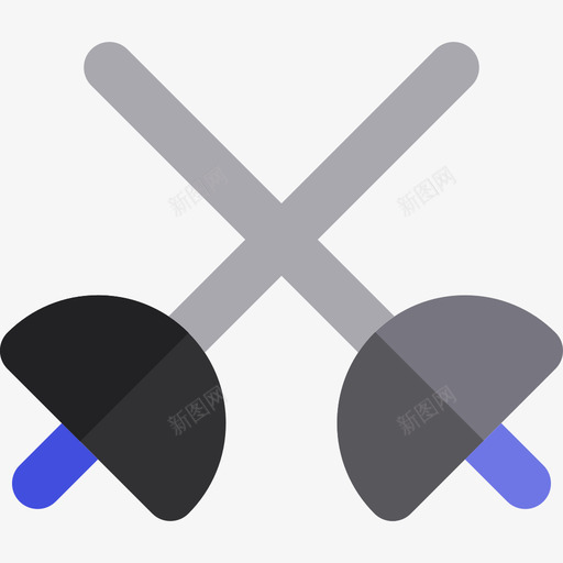 击剑运动元素平板图标svg_新图网 https://ixintu.com 击剑 平板 运动元素