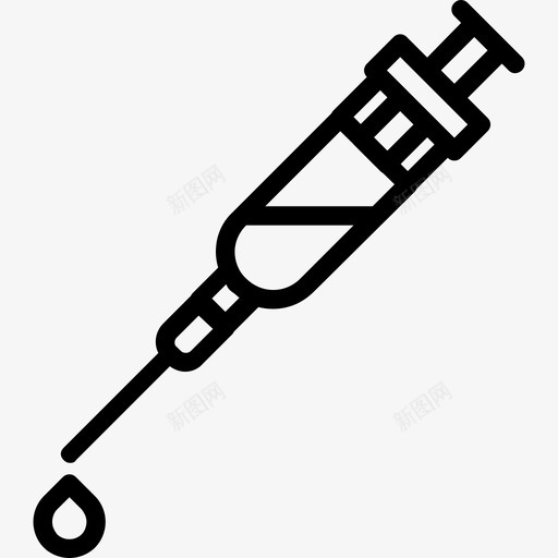 注射器科学8线性图标svg_新图网 https://ixintu.com 注射器 科学8 线性