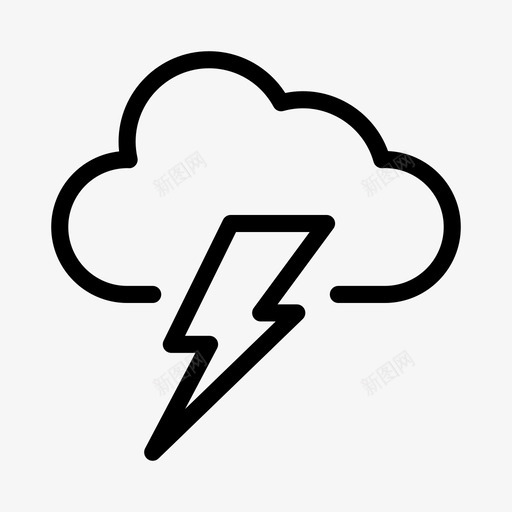 天气云光图标svg_新图网 https://ixintu.com 云 光 天气 太阳 网络用户图标 雷雨图标