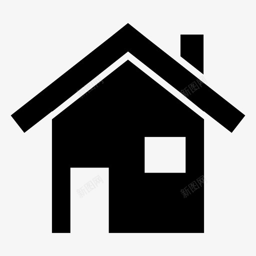房子主页页面图标svg_新图网 https://ixintu.com 主页 房子 简单混合线图标 设置 页面
