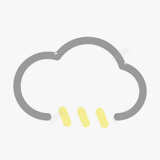 天气-小雨svg_新图网 https://ixintu.com 天气-小雨